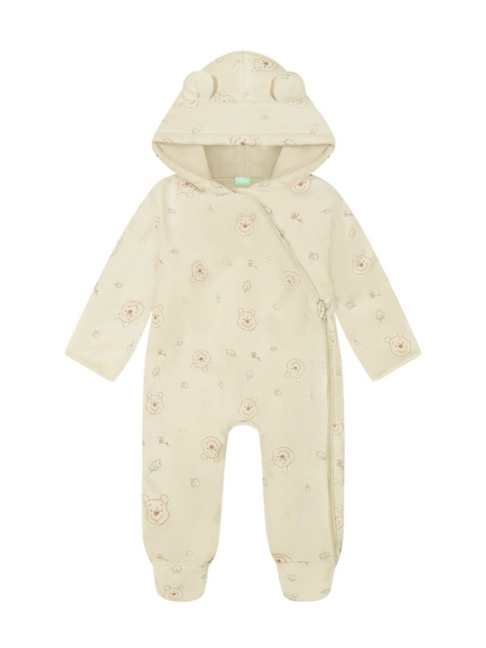 NWT Disney Winnie the Pooh Baby Hood Ribbed Pram Suit - Size 0-3M